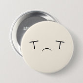 Super Kawaii Sad Emoji Button (Voorkant /achterkant)