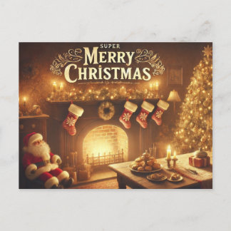 Super Kerstmis Briefkaart