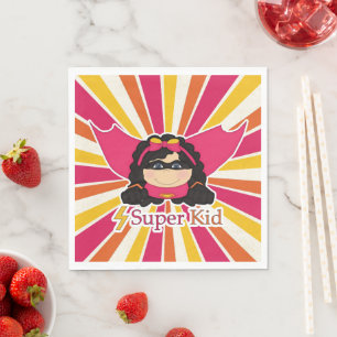 Super Kind Superheld Theme Girl's Party Servet