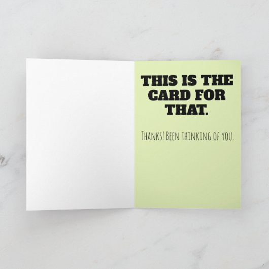 Super Laat dankt u kaardt Bedankkaart (Binnen)