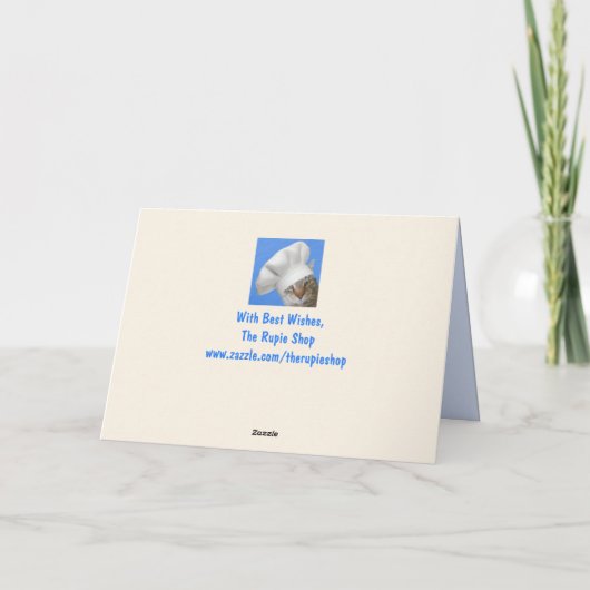 Super Lazy Party Cat Birthday Kaart (Achterkant)