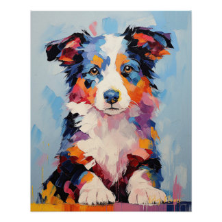 Super Leuke Border Collie Hond Puppy 004 - Xeno Lu Perfect Poster