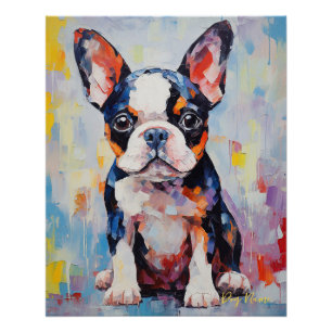 Super Leuke Boston Terrier Hond Puppy 003 - Xeno L Perfect Poster