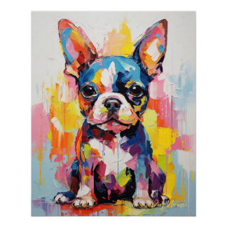Super Leuke Boston Terrier Hond Puppy 004 - Xeno L Perfect Poster