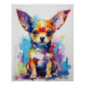 Super Leuke Chihuahua Hond Puppy 001 - Xeno Lucilf Perfect Poster (Voorkant)
