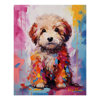 Super Leuke Goldendoodle Hond Puppy 002 - Xeno Luc Perfect Poster