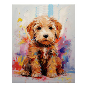 Super Leuke Goldendoodle Hond Puppy 004 - Xeno Luc Perfect Poster