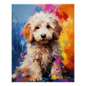 Super Leuke Goldendoodle Hond Puppy 005 - Xeno Luc Perfect Poster (Voorkant)