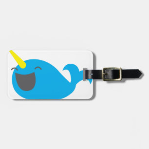 Super leuke NARWHALE Bagagelabel