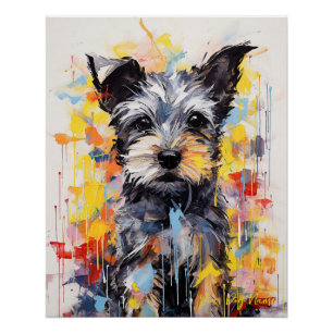 Super Leuke Schnauzer Hond Puppy 002 - Xeno Lucilf Perfect Poster