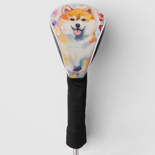 Super leuke Shiba Inu Hond Puppy 001 - Xeno Lucilf Golfheadcover (Voorkant)