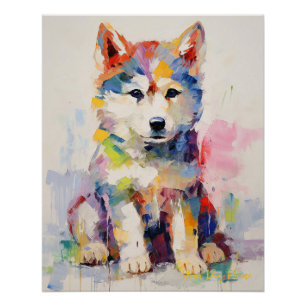 Super Leuke Siberische Husky Hond Puppy 004 - Xeno Perfect Poster