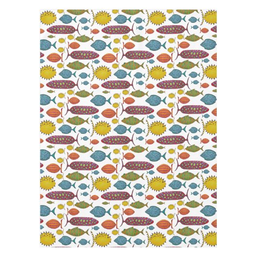 Super leuke vis tafelkleed (Voorkant)