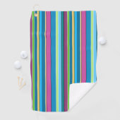 Super leuke zomerstrepen Paarse turquoise Golfhanddoek (Insitu)