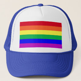 Super levendige heldere kleuren Gay Pride regenboo Trucker Pet