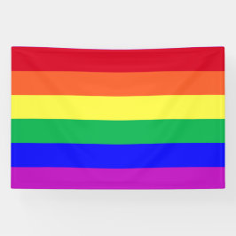 Super Levendige Kleuren LGBTQ+ Regenboog Strepen Spandoek