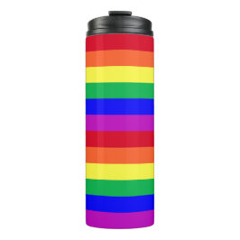 Super Levendige Kleurrijke Regenboogvlag voor Gay Thermosbeker