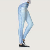 Super Light Wash Jeans All-Over Printed Leggings (Droite)