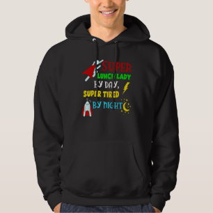 Super lunch dame overdag moe door nacht cafetaria hoodie