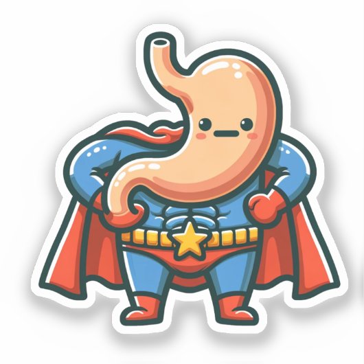 super maag sticker (Voorkant)