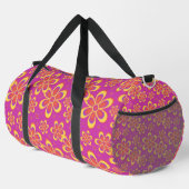 Super Magenta Floral Pattern Grand sac à double (Coin droit)