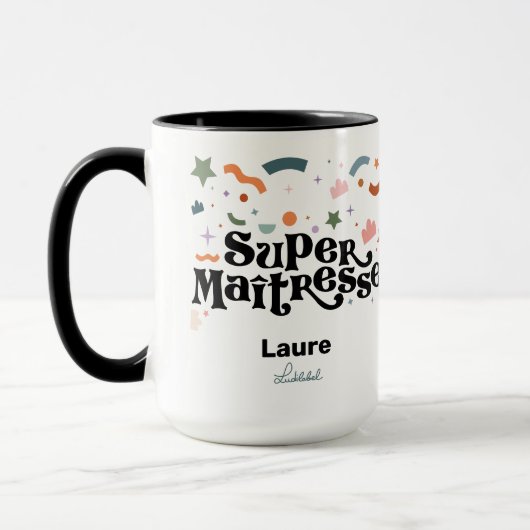 Super Maîtresse Two-Tone Coffee Mok (Links)