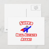 Super makelaar in onroerend goed briefkaart (Voorkant / Achterkant)