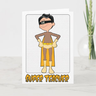Super Male Teacher Kaart voor de waardering van de