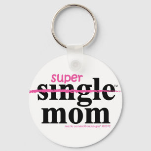 Super Mam Gifts voor Single Moms door MDillon-Desi Sleutelhanger
