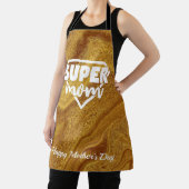 Super Mam Gold Foil happy moeders day Apron Schort (Insitu)