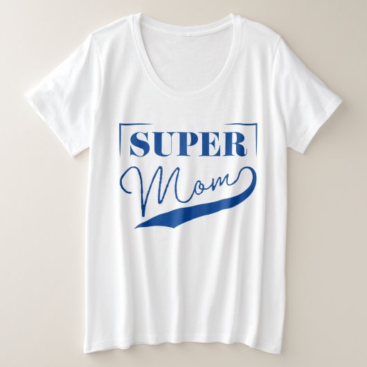 Super Mam Grote Maat T-shirt (Design voorkant)