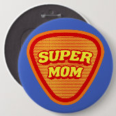 Super Mam Moederdag Ronde Button 6,0 Cm (Voorkant /achterkant)