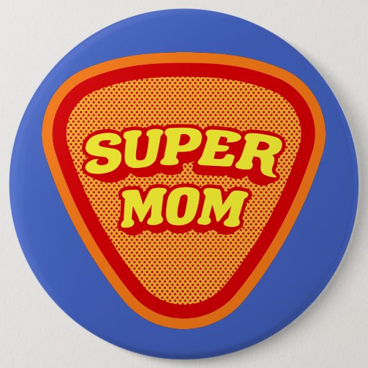 Super Mam Moederdag Ronde Button 6,0 Cm (Voorkant)