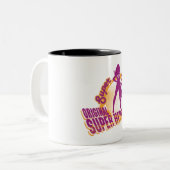 Super mam Original Super Hero Tweekleurige Koffiemok (Voorkant links)