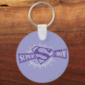 Super Mam Paarse Starburst Sleutelhanger (Voorkant)