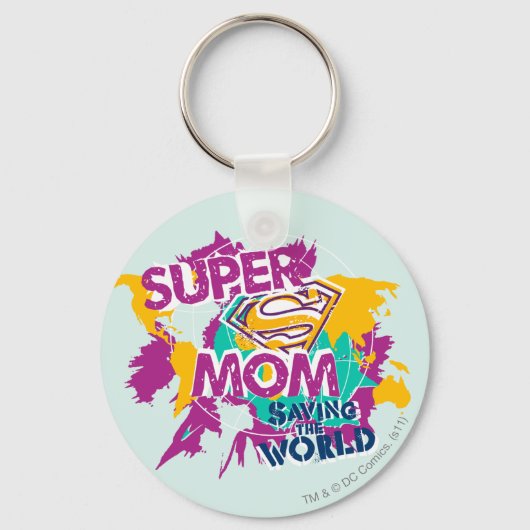 Super mam Saving the World Sleutelhanger (Voorkant)