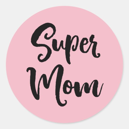 Super Mam Serif Ronde Sticker (Voorkant)