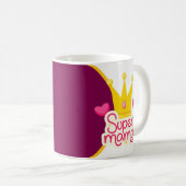 Super Mama Fête des Mères Mug avec Couronne (Devant droit)