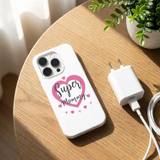 Super Mama Persoonlijk Beste Moeder Cadeau iPhone  Hoesje