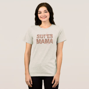 Super Mama Typografie Speelse Polka Dots Tri-Blend Shirt