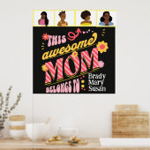 Super Maman ! Bravo, amusant, affiche pour maman.  (Cuisine)