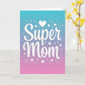 Super Maman Carte Ciel Pastel (Fleur jaune)