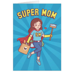 Super Maman, drôle de carte pour la fête des Mères