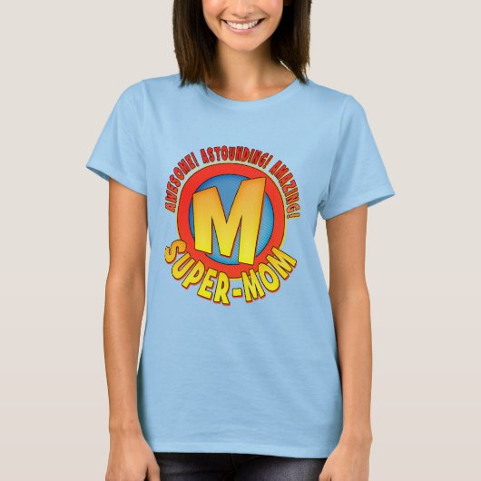 Super Maman Fête des Mères Dames T-shirt Ringer (Devant)