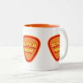 Super Maman Fête des Mères Mug au café à deux tons (Devant droit)