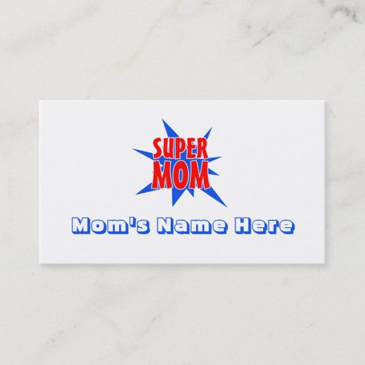 Super Maman Funny Fête des mères Cartes de visite (Devant)