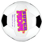 Super Maman message personnalisé rose violet boule (Tourné)