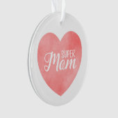 Super maman texte, le jour de la mère au coeur ros (devant)