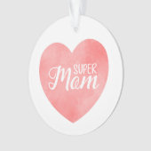 Super maman texte, le jour de la mère au coeur ros (devant)