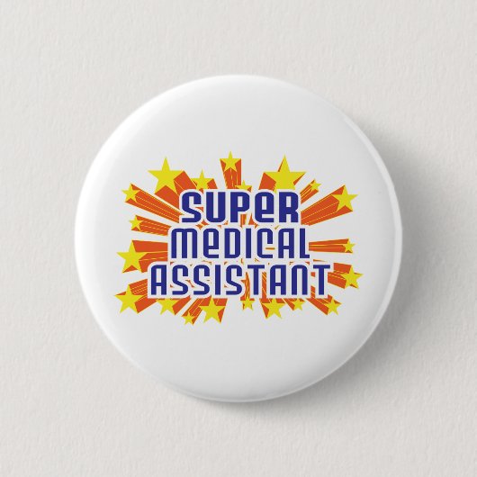 Super Medical Assistant Ronde Button 5,7 Cm (Voorkant)
